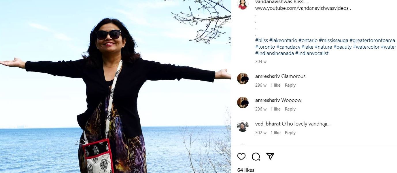 Vandana Vishwas' Instagram post about her love for nature
