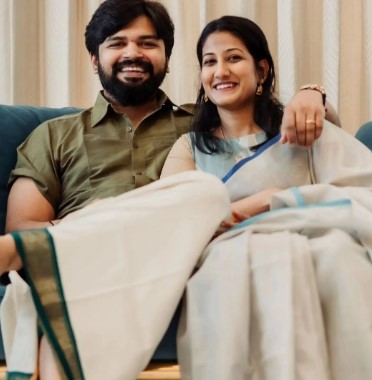 Photos of K. Shivaram's daughter and son-in-law