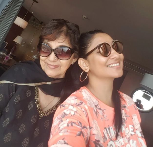 Shruti Panwar (left) with her mother.