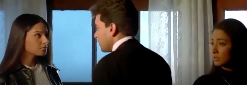 Shruti Panwar (far right) in a still from the Hindi film 'Raaz' (2002).