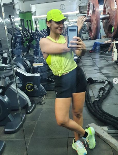 Shruti Panwar doing a workout session at the gym.