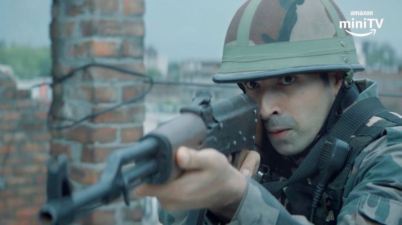 Varun Mitra as Lieutenant Triveni Singh in a still from the web series 'Rakshak: India's Braves'