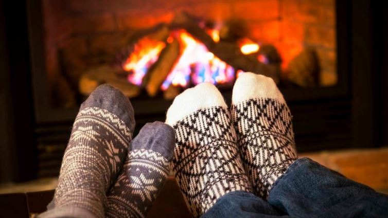 2. Cuddling by the fireplace. expectation