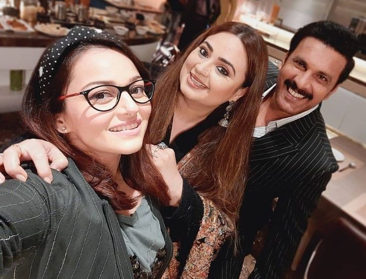 Nehalaxmi Iyer (left) filming her debut web series Qubool Hai 2.0.