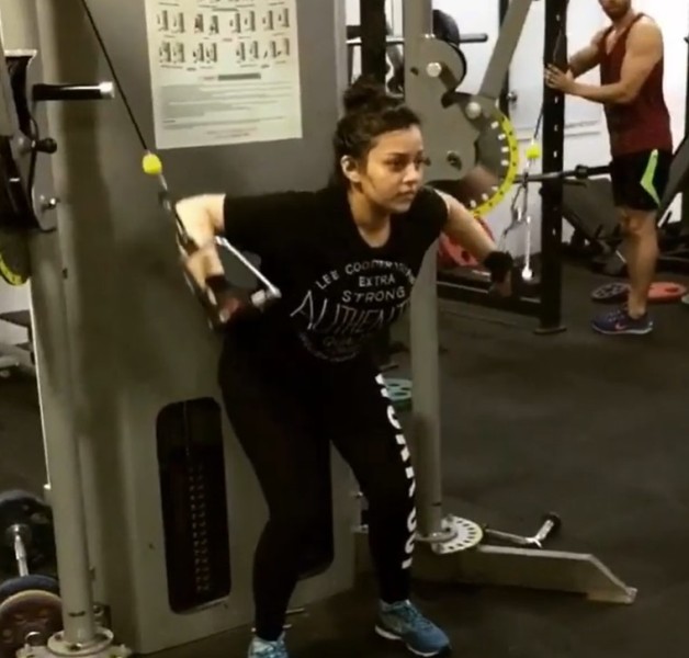 Nehalaxmi Iyer during gym session