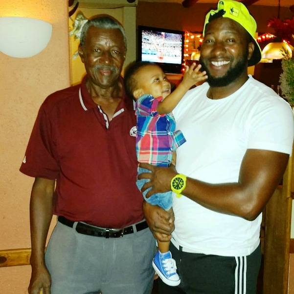 Steve Bucknor and his son Sta-Bee British