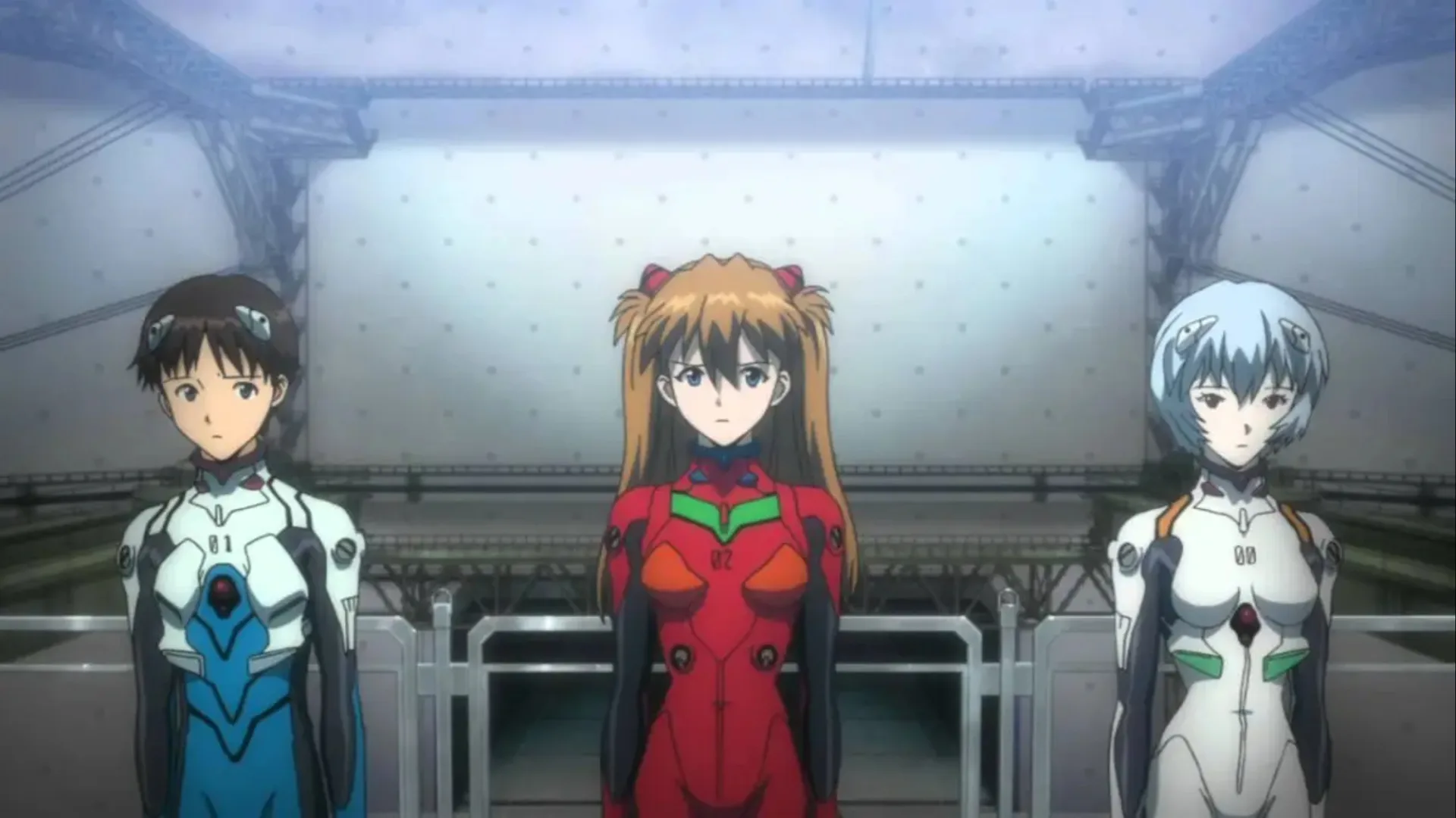 A new Evangelion anime has been announced, but do we really need another one? 2 Shinji, Asuka, and Rei from Evangelion 2.0.