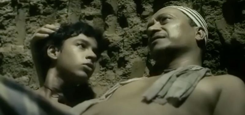 Purnendu Bhattacharya (right), still from the Hindi film 'Children of War' (2014)