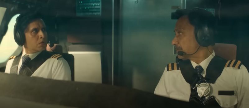 Purnendu Bhattacharya (right) in a still from the Hindi film 'Chor Nikal Ke Bhaga' (2023).