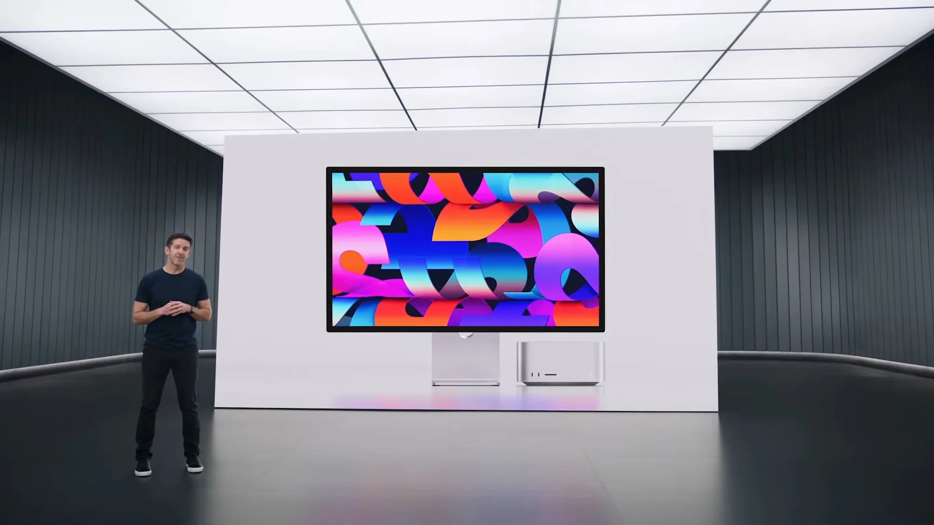 Mac Studio display during Apple's 2022 Spring Event.