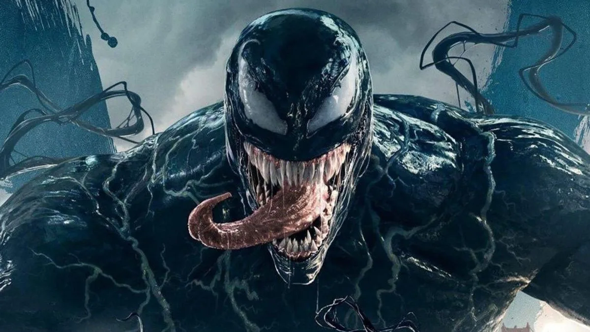 Venom in 2018 movie promotional art.