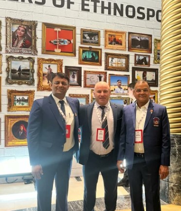 Nafe Singh Rathee attending the 6th Ethnosport Forum held in Türkiye
