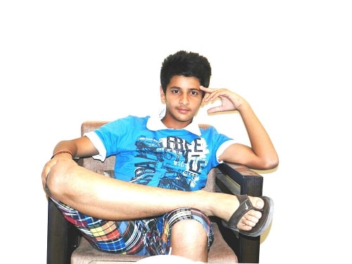 Shivam Khajuria as a teenager