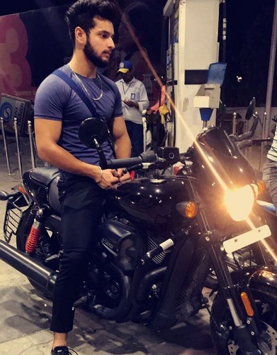 Shivam Khajuria on a motorcycle