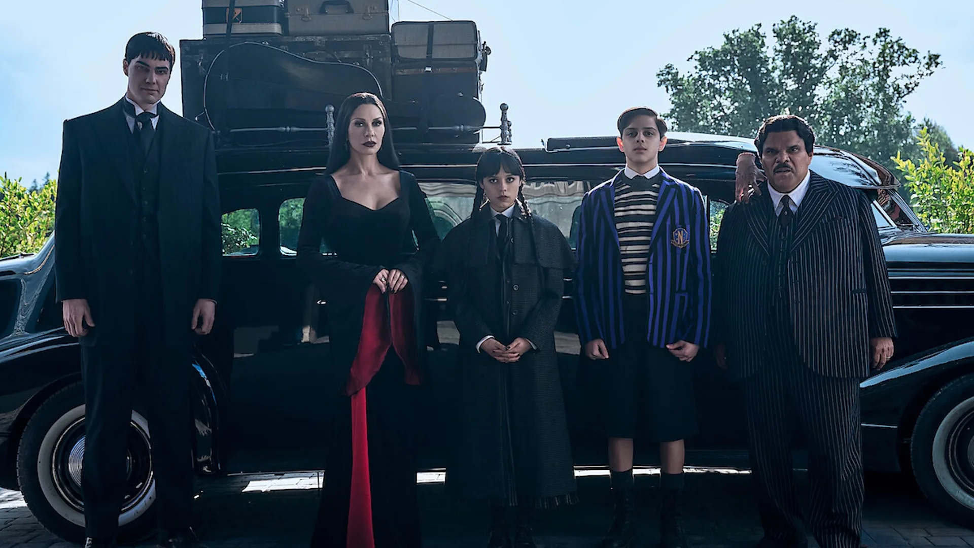 We're thrilled to welcome our star-studded third year on Wednesday. Here's everything we know about Season 3. 3 The Addams family is standing in front of their car in Wednesday Season 3.