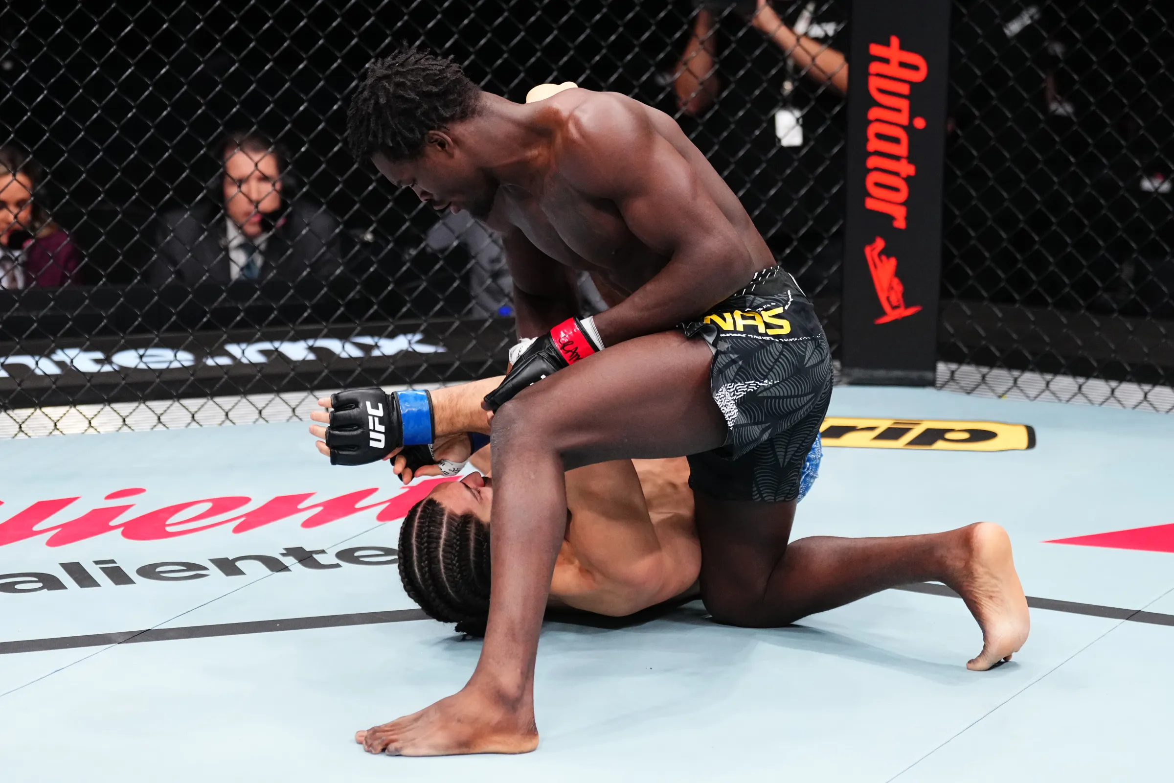 MEXICO CITY, MEXICO - FEBRUARY 28: (RL) Damian Pinas of Suriname slams Wes Schultz during their middleweight bout during UFC Fight Night at Arena CDMX in Mexico City, Mexico on February 28, 2026. (Photo: Jeff Bottari/Zuffa LLC)