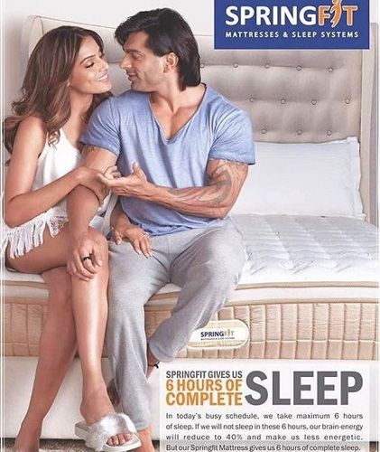 Bipasha Basu with Karan Singh Grover in Spring Fit Mattress Ad