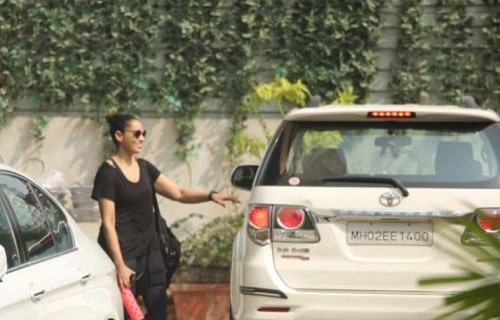 Bipasha Basu and her car