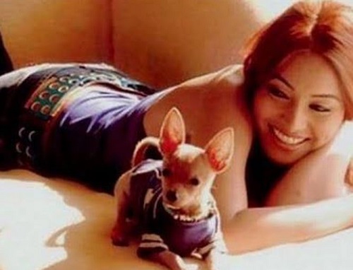 Bipasha Basu with her dog