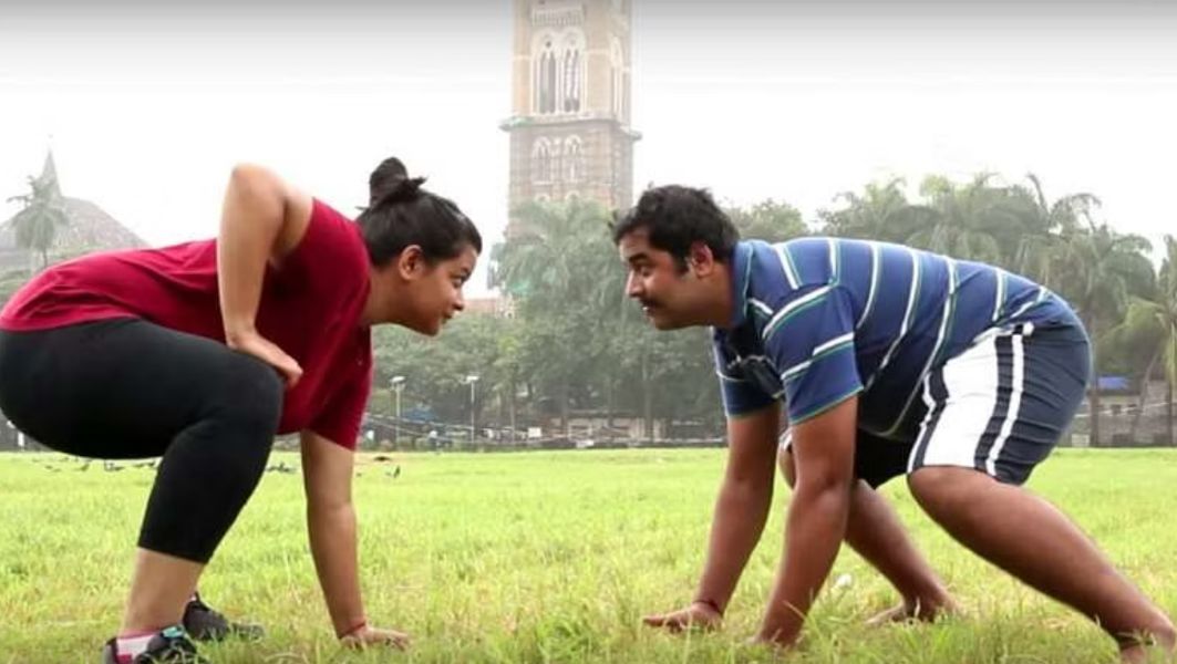 Hetal Dave (left) practicing sumo with his brother