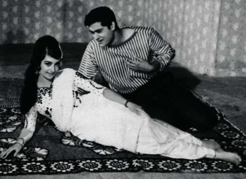 Sira Banu and Joy Mukherjee in a still from the film