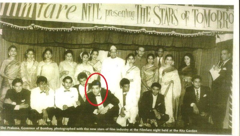 Joy Mukherjee at the Film Awards attended by Bombay Governor