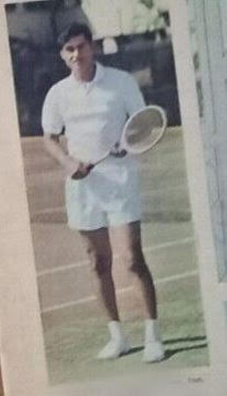 Joy Mukherjee is playing tennis