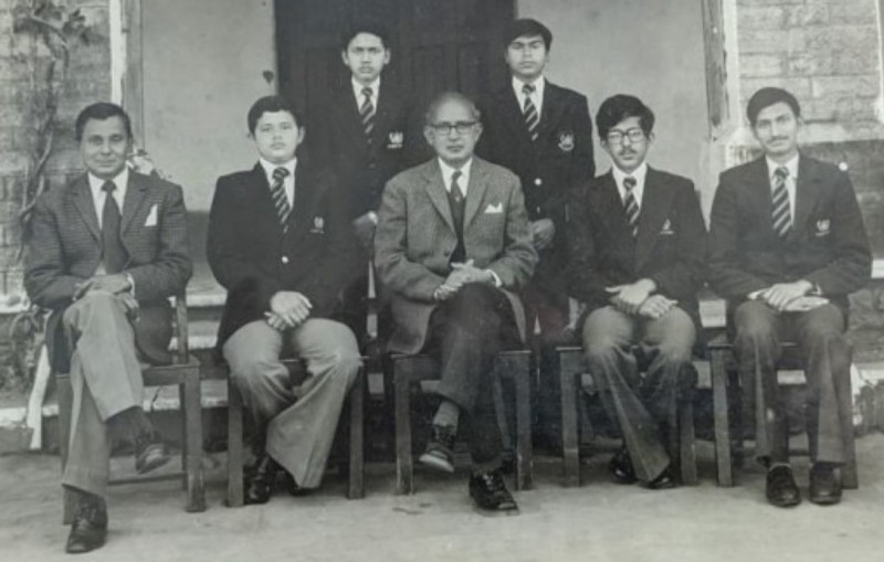Raj Zutshi (seated, second from left) during his school days.