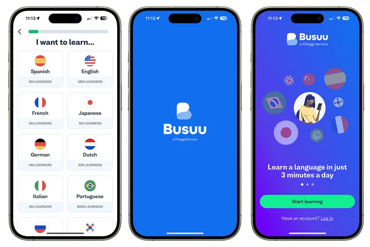 Busuu app for iPhone.