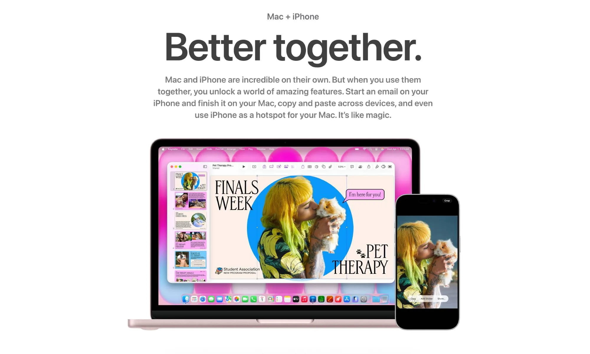 MacBook Neo iPhone integration picture.