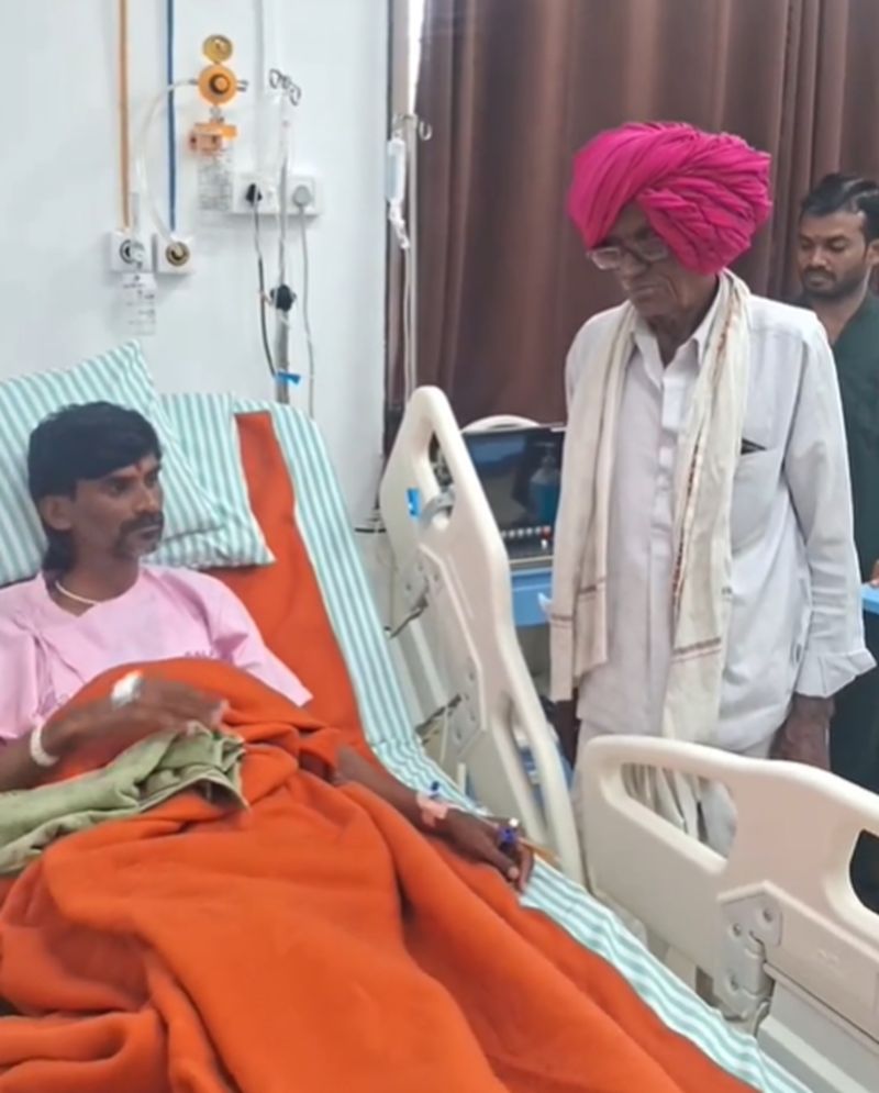 Manoj Jarange Patil and his father