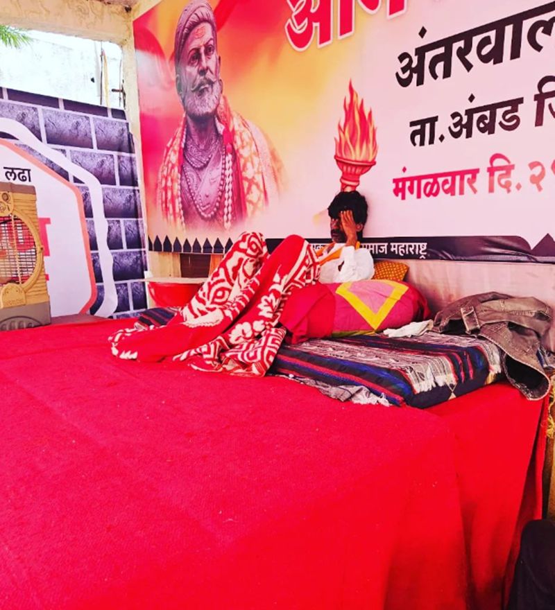 Manoj Jarange Patil on hunger strike in August 2023