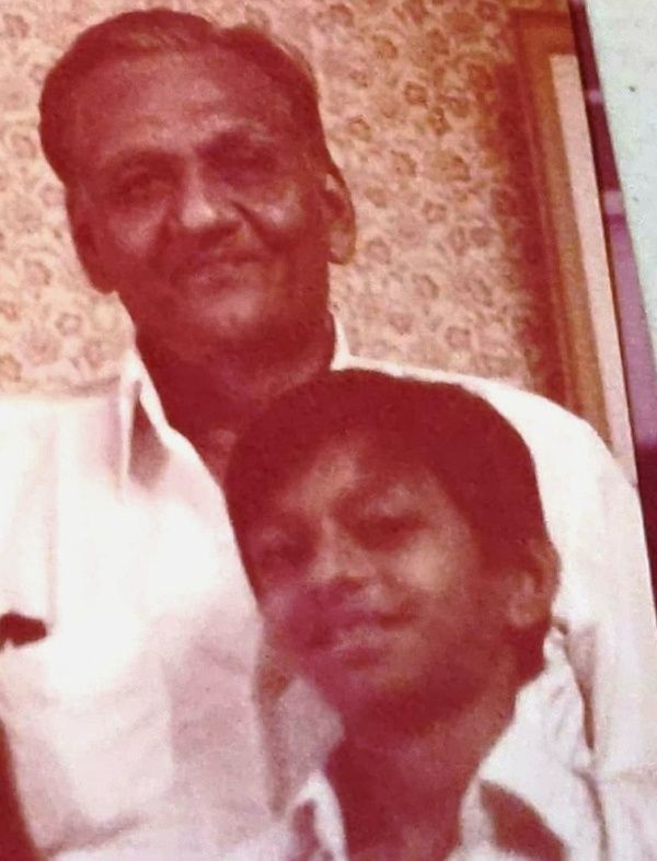 Shyam Pathak's childhood photo with his father