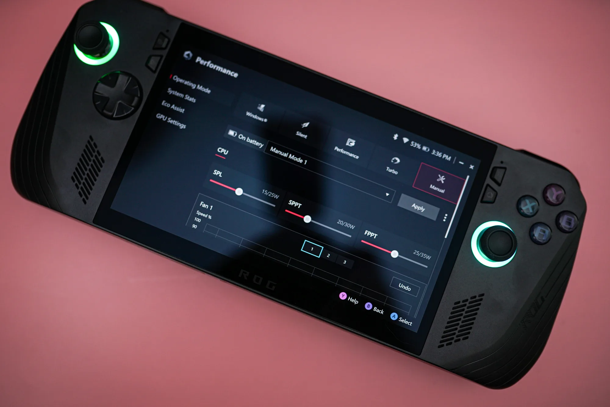Asus ROG Ally X console.