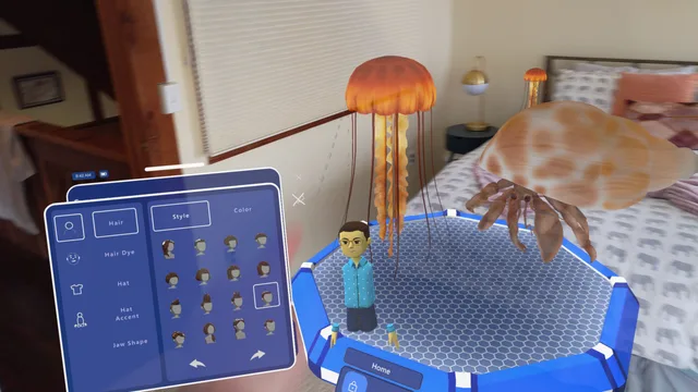 Microsoft Mesh Hand in Hololens Control Panel