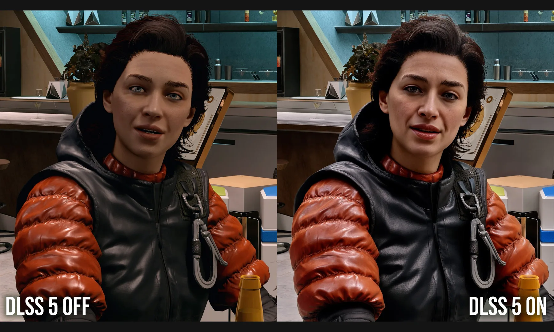 Turning Starfield DLSS 5 on and off