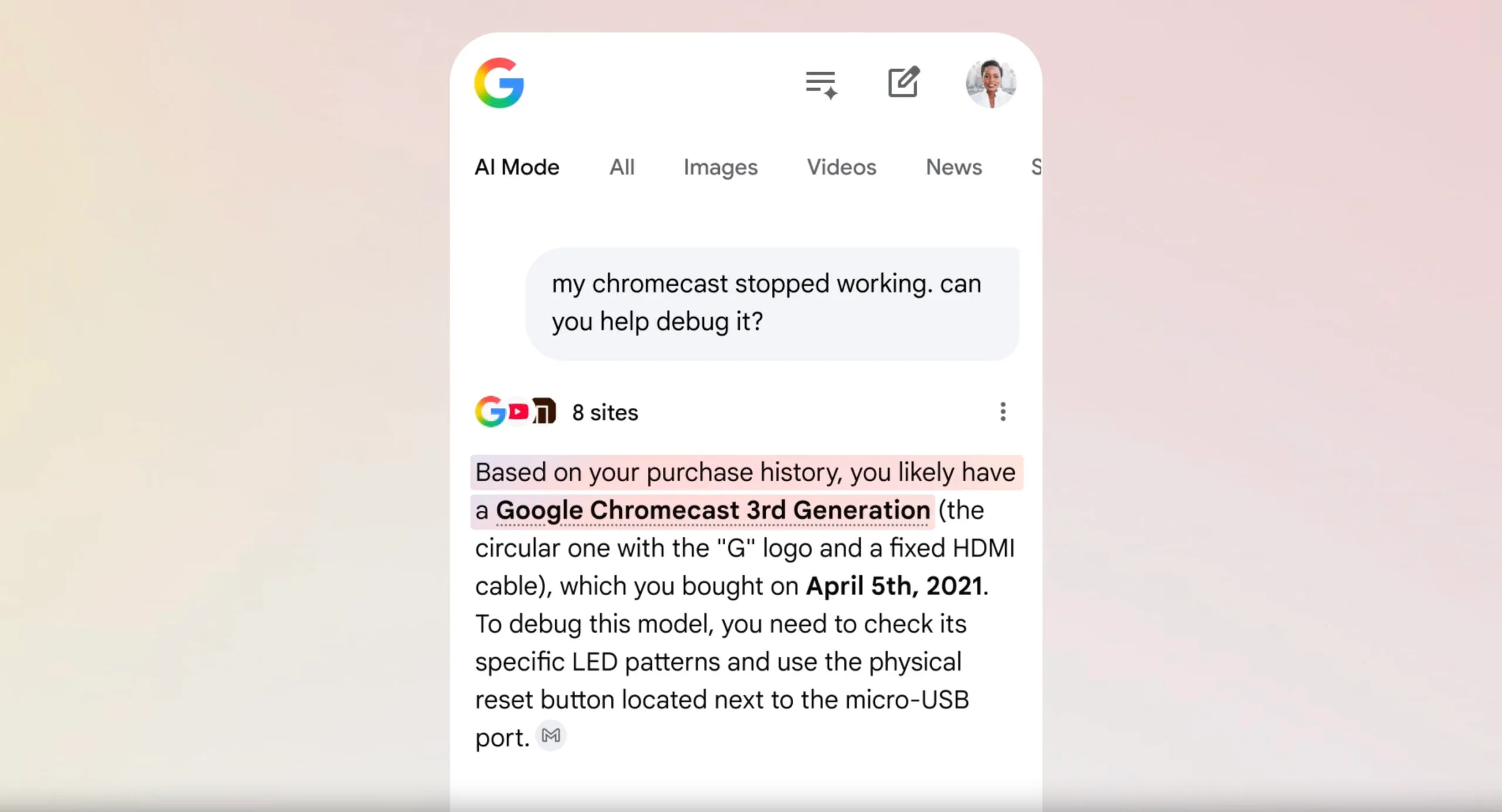 Your Google searches will be more personalized than ever. 2 google-search-ai-mode-personal-intelligence