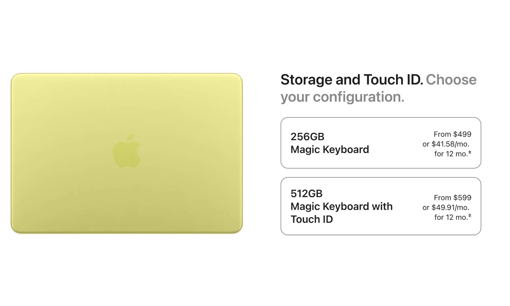 MacBook Neo next to education price on white background.