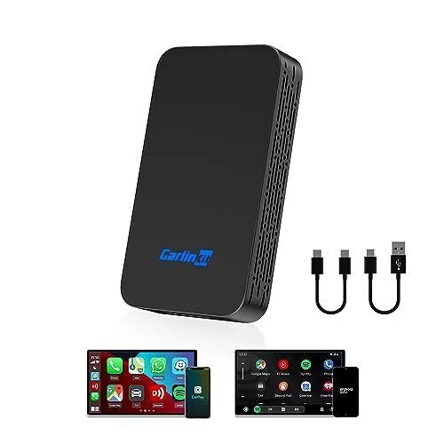 Carlinkit 2Air 5.0 CarPlay Adapter، 2-Dual - وائرڈ CarPlay کو وائرلیس اور وائرڈ Android Auto کو وائرلیس میں تبدیل کریں، وائرڈ CarPlay اور Android Auto Car کے لیے