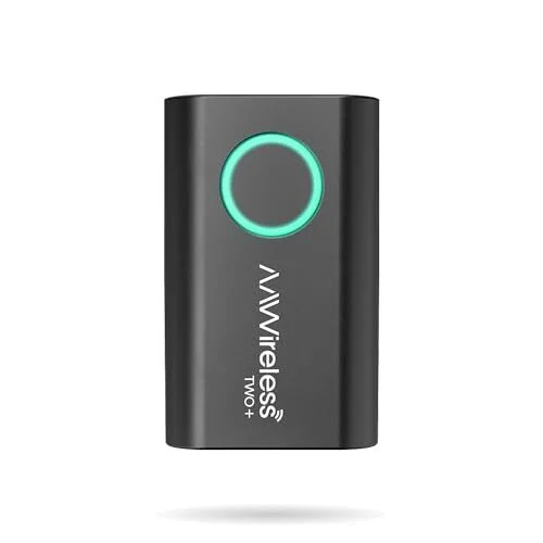 AAWireless TWO+ Android Auto اور Apple Carplay 2-in-1 وائرلیس اڈاپٹر کے ساتھ ہم آہنگ | بلوٹوتھ اور وائی فائی کے ذریعے وائرلیس کنیکٹیویٹی | iPhone X+ اور Android 11+ | ملٹی فنکشن بٹن | یورپ میں بنایا گیا ہے۔