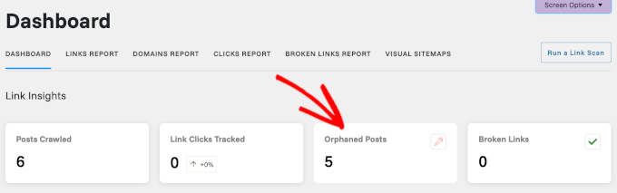 یتیم پوسٹوں کو 'لنک وسپر' کی اطلاع دیں۔