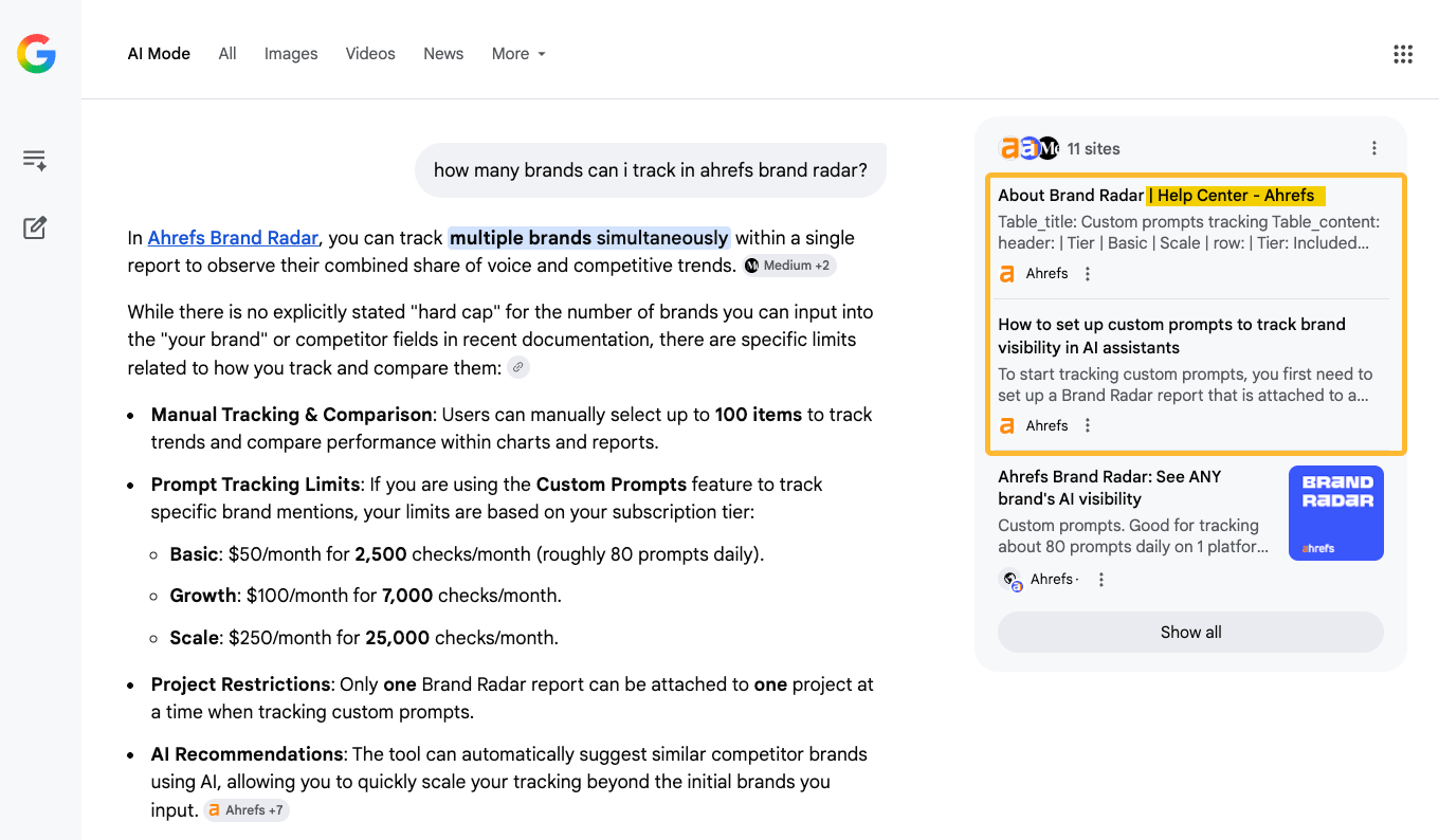 یہ گوگل کی تلاش کے نتائج کا صفحہ ہے جو احریفس برانڈ ریڈار اور ٹریکنگ کی خصوصیات کے بارے میں سوالات دکھا رہا ہے۔