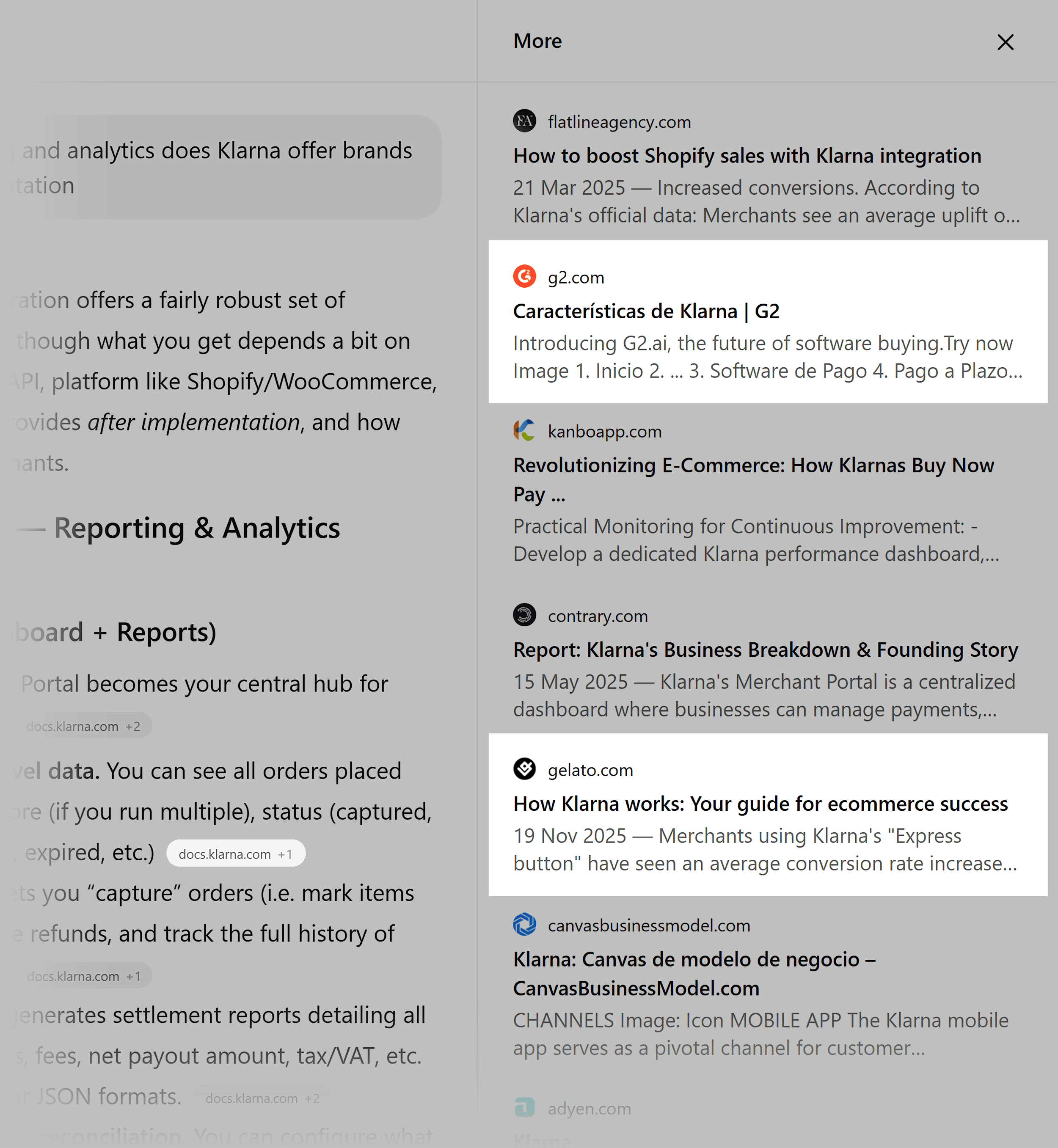 ChatGPT - Klarna - رپورٹنگ تجزیاتی ماخذ ChatGPT - Klarna - رپورٹنگ تجزیاتی ماخذ
