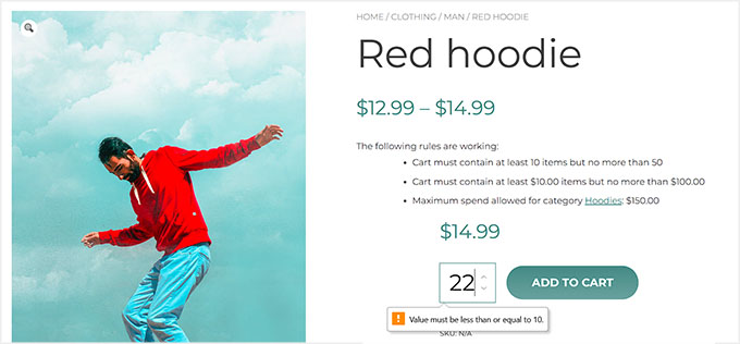 YITH پر سیٹ کی گئی مصنوعات کے لیے کم سے کم اور زیادہ سے زیادہ مقدار کا جائزہ لیں۔ YITH پر سیٹ کی گئی مصنوعات کے لیے کم سے کم اور زیادہ سے زیادہ مقدار کا جائزہ لیں۔