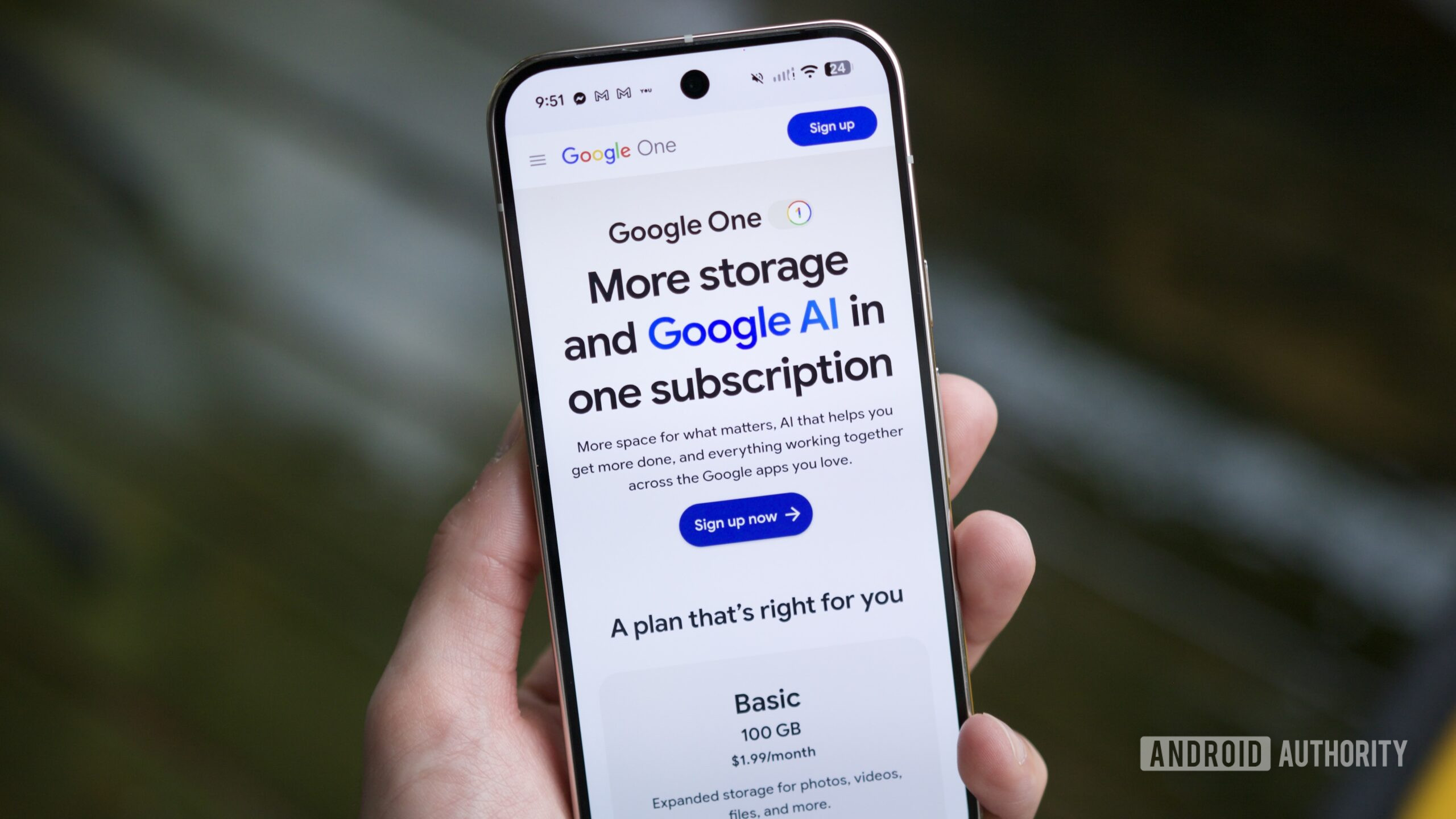 Google One کی ویب سائٹ Pixel فونز پر چل رہی ہے۔