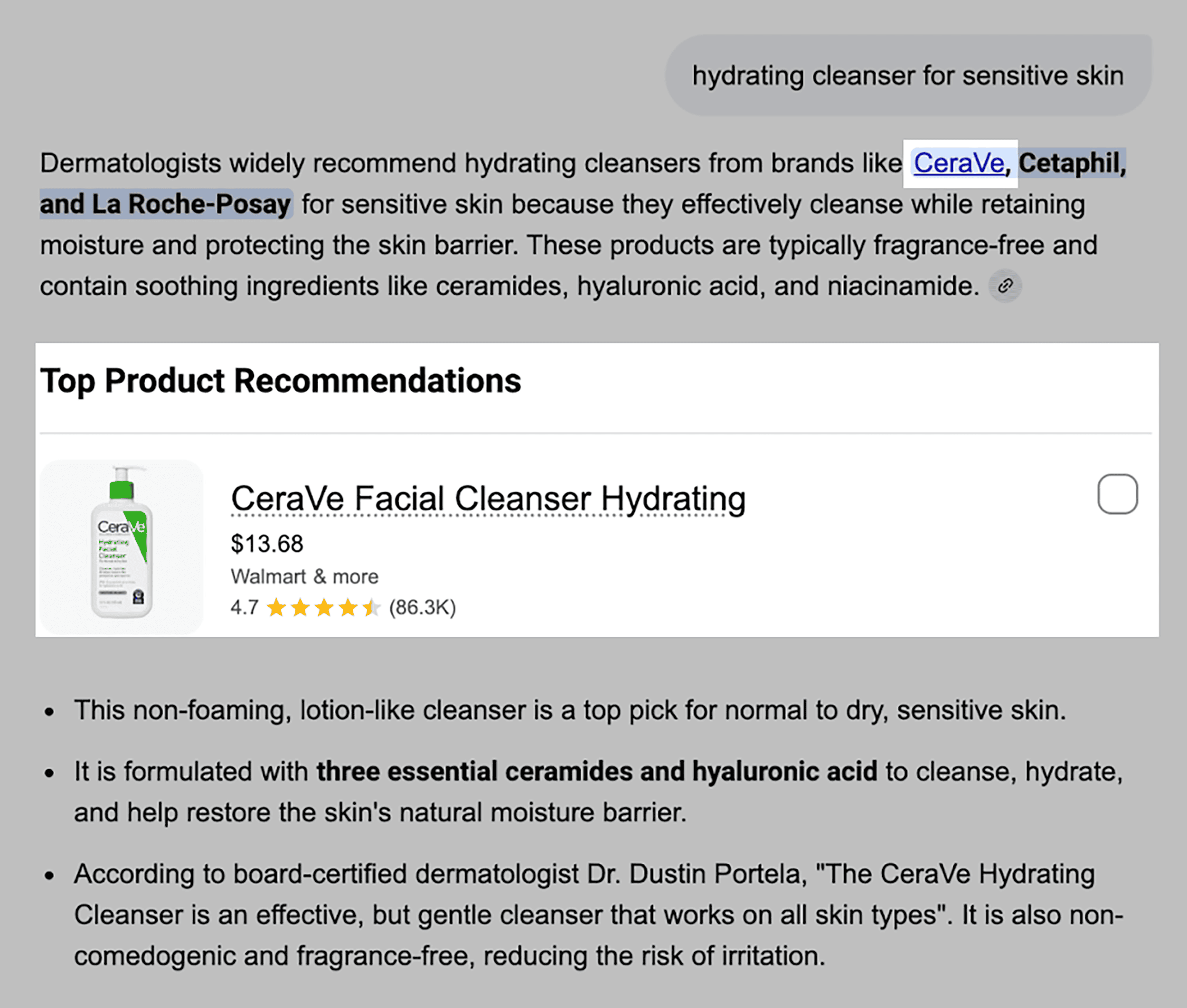 گوگل اے آئی موڈ - حساس جلد کے لیے ہائیڈریٹنگ کلینزر گوگل اے آئی موڈ - حساس جلد کے لیے ہائیڈریٹنگ کلینزر