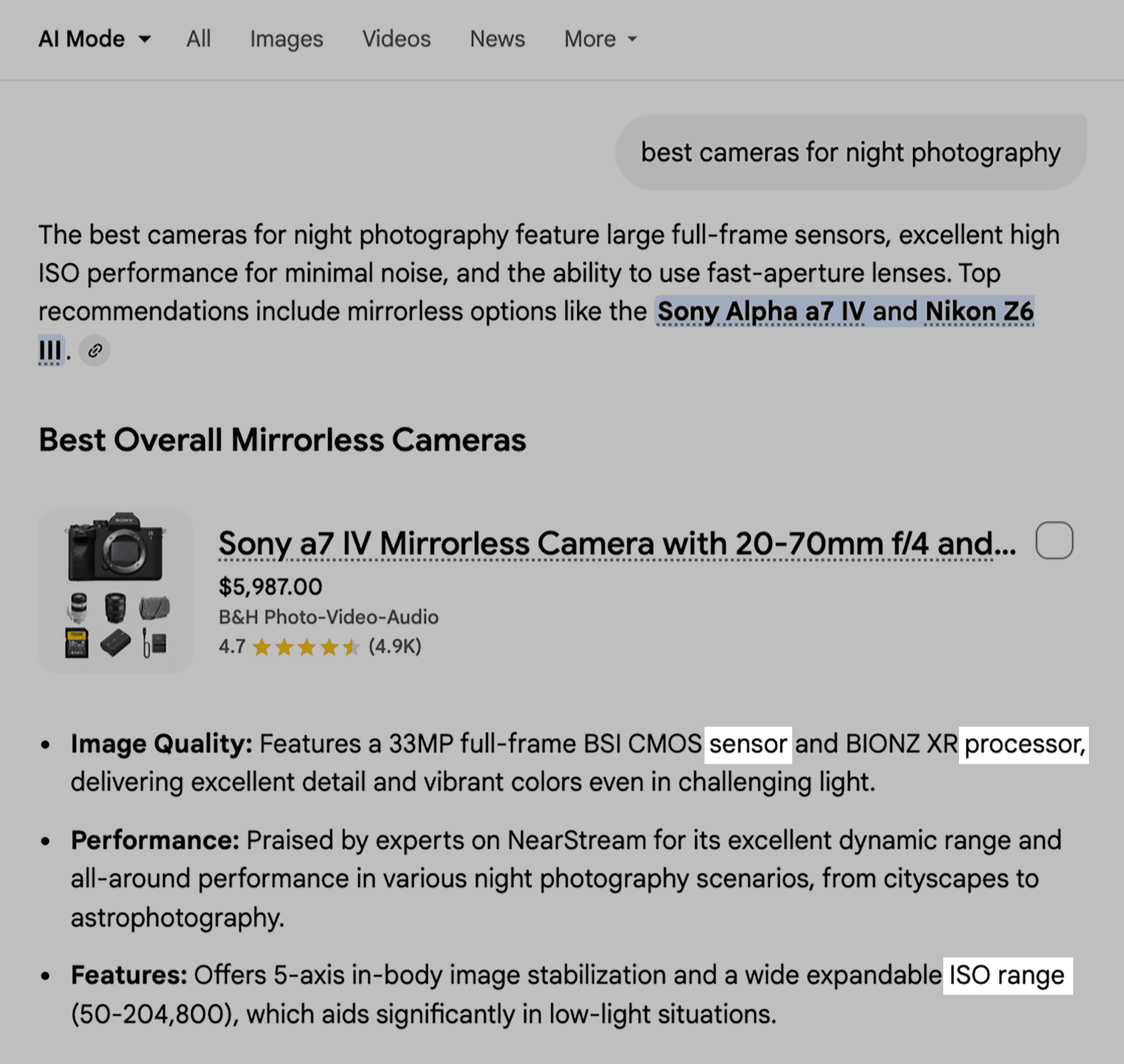 گوگل اے آئی موڈ – نائٹ فوٹوگرافی کے لیے بہترین کیمرہ گوگل اے آئی موڈ – نائٹ فوٹوگرافی کے لیے بہترین کیمرہ