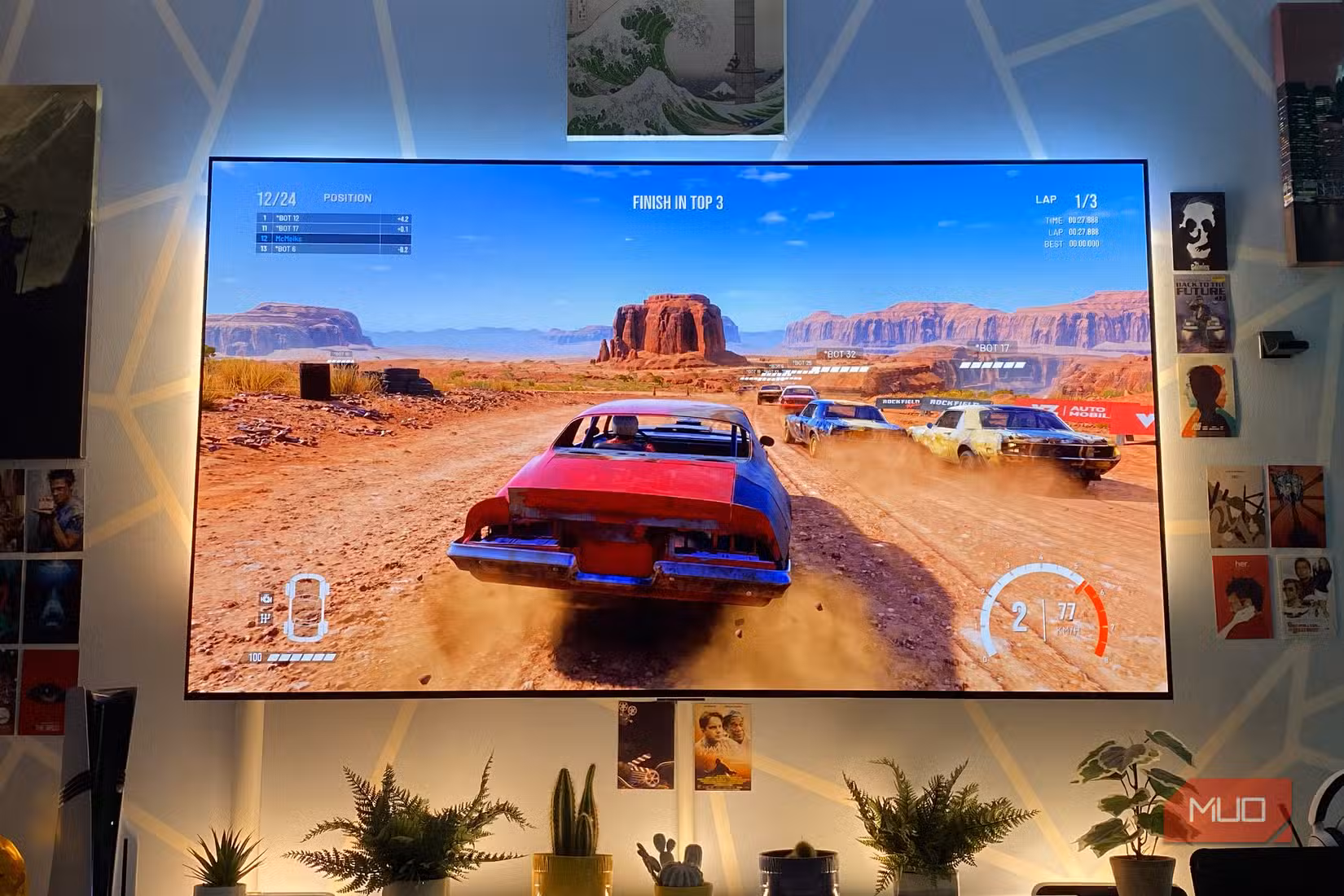 Philips Hue Play Lightstrip کے ساتھ LG G3 OLED پر Wreckfest 2