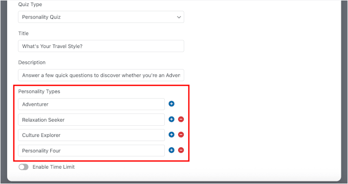 کوئز میں شخصیت کی اقسام کی وضاحت کوئز میں شخصیت کی اقسام کی وضاحت