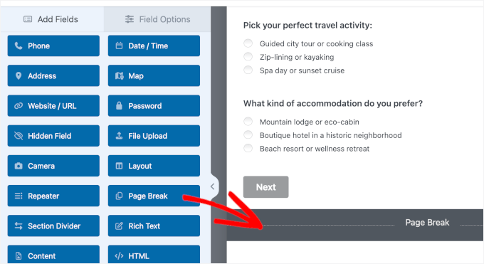 WPForms میں صفحہ وقفہ شامل کریں۔ WPForms میں صفحہ وقفہ شامل کریں۔